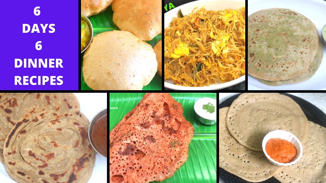 6 Healthy and Easy Dinner recipes in tamil|Easy dinner ideas tamil