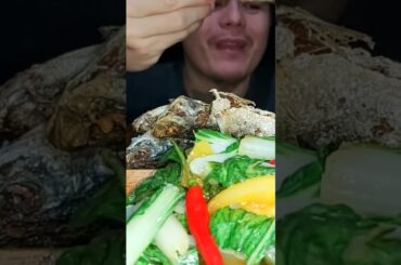 Eating Fried Fish with Green Vegetables #healthy #eating #mukbang #asmr #food #foodie #recipe #best